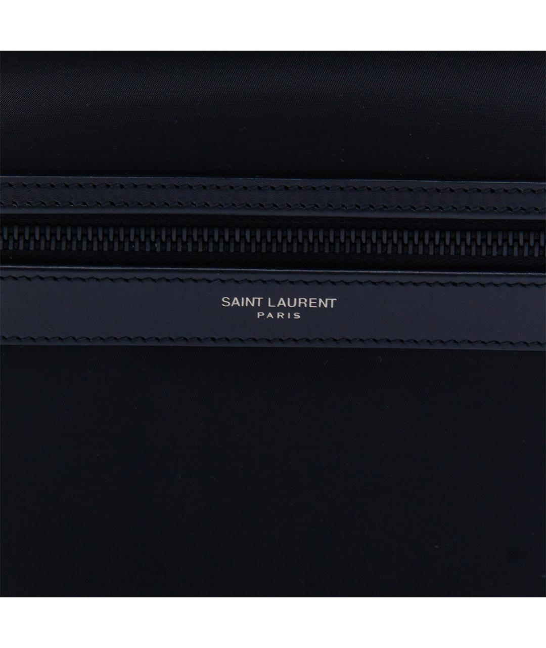 SAINT LAURENT Черный рюкзак из канвы, фото 8