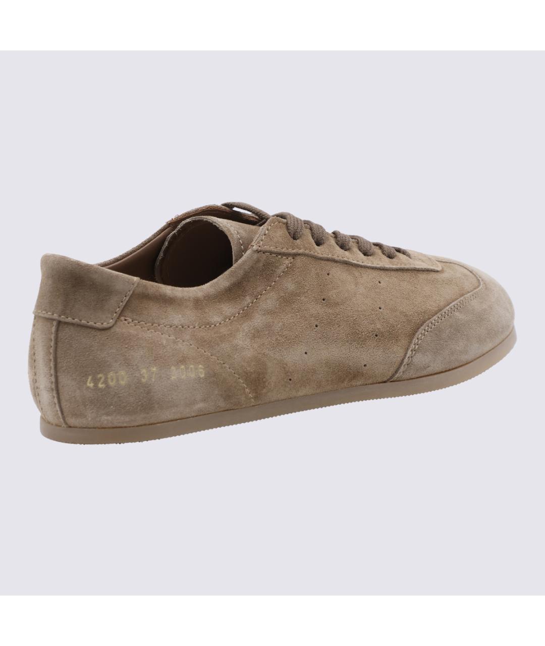 COMMON PROJECTS Бежевые замшевые кроссовки, фото 5