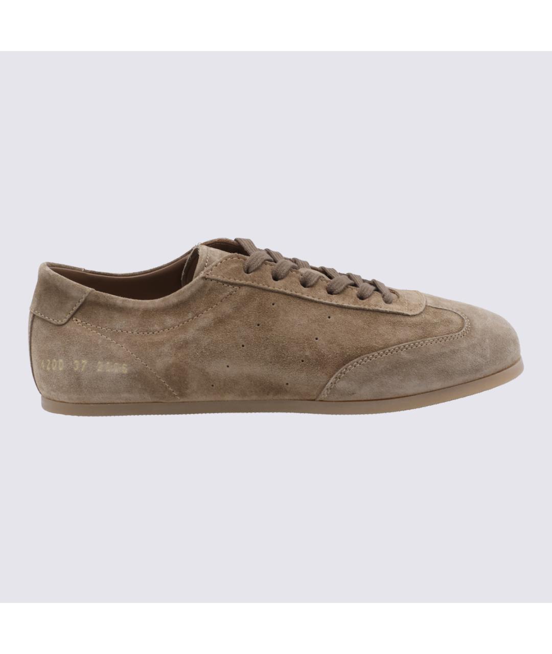 COMMON PROJECTS Бежевые замшевые кроссовки, фото 2
