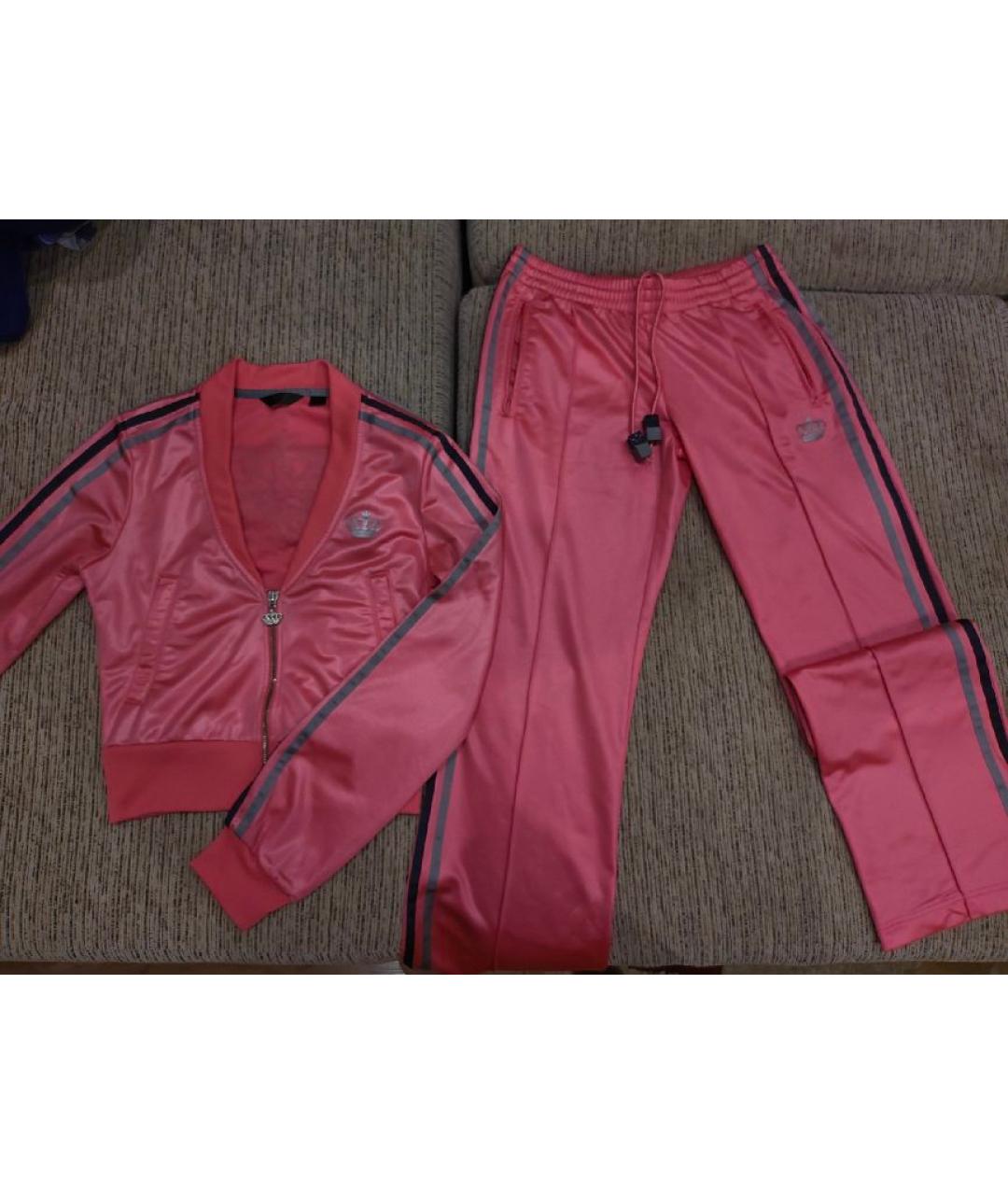ADIDAS Розовый атласный спортивные костюмы, фото 5