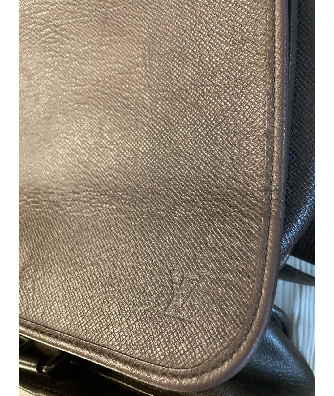 LOUIS VUITTON Коричневая кожаная сумка на плечо, фото 2
