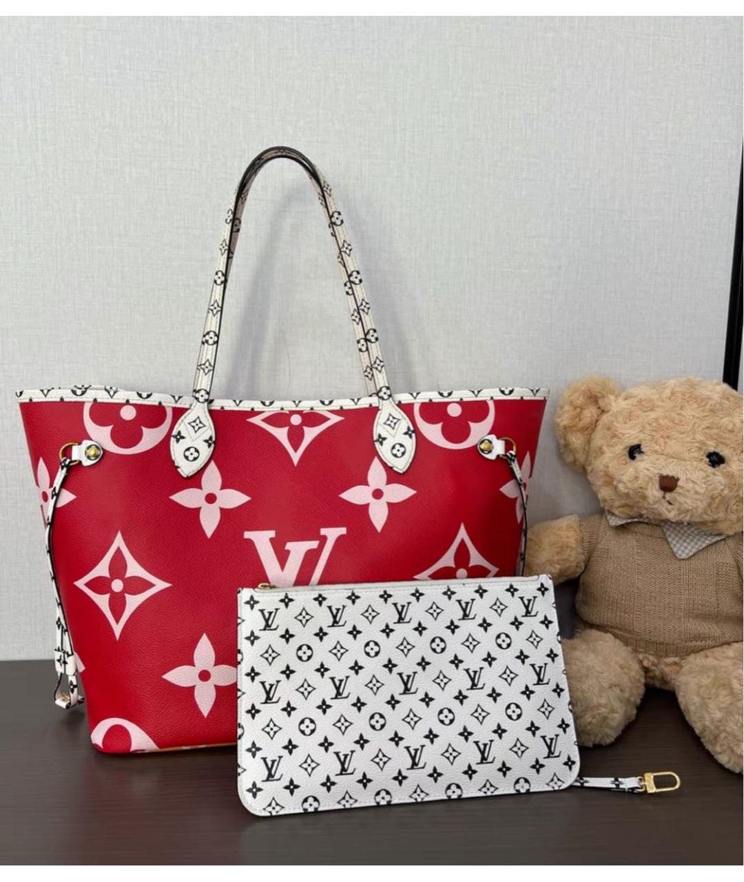 LOUIS VUITTON Красная сумка тоут, фото 2