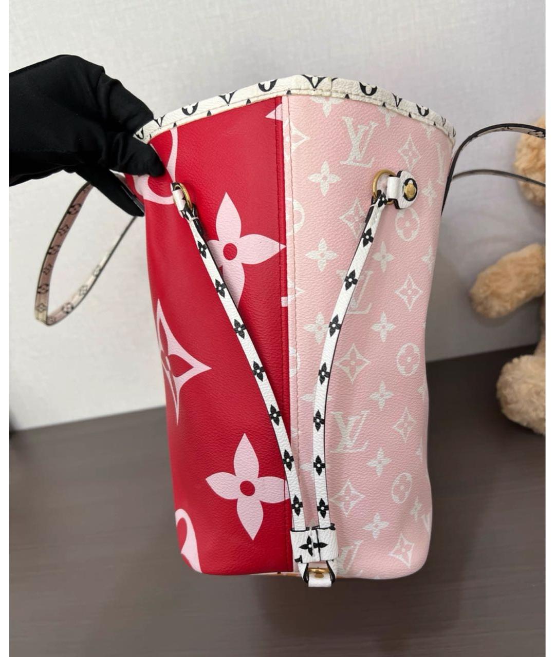 LOUIS VUITTON Красная сумка тоут, фото 5