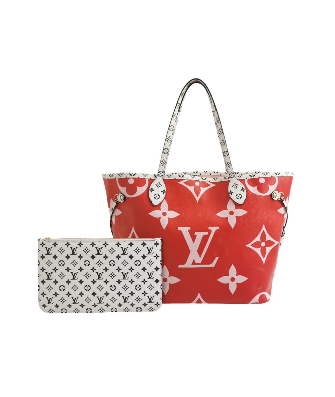 LOUIS VUITTON Красная сумка тоут, фото 7