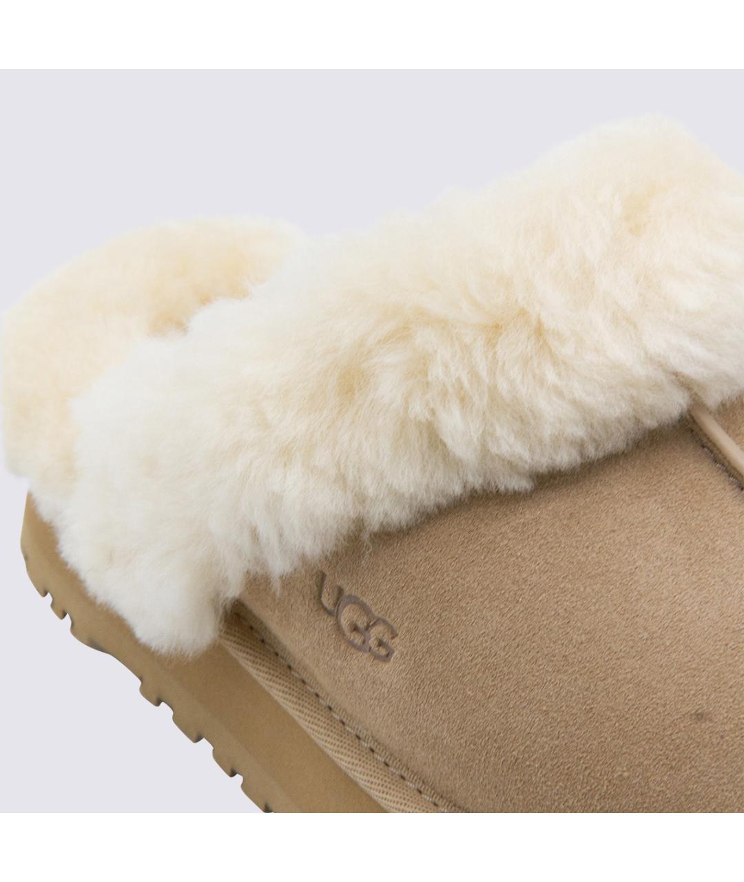 UGG Бежевые замшевые сабо, фото 8