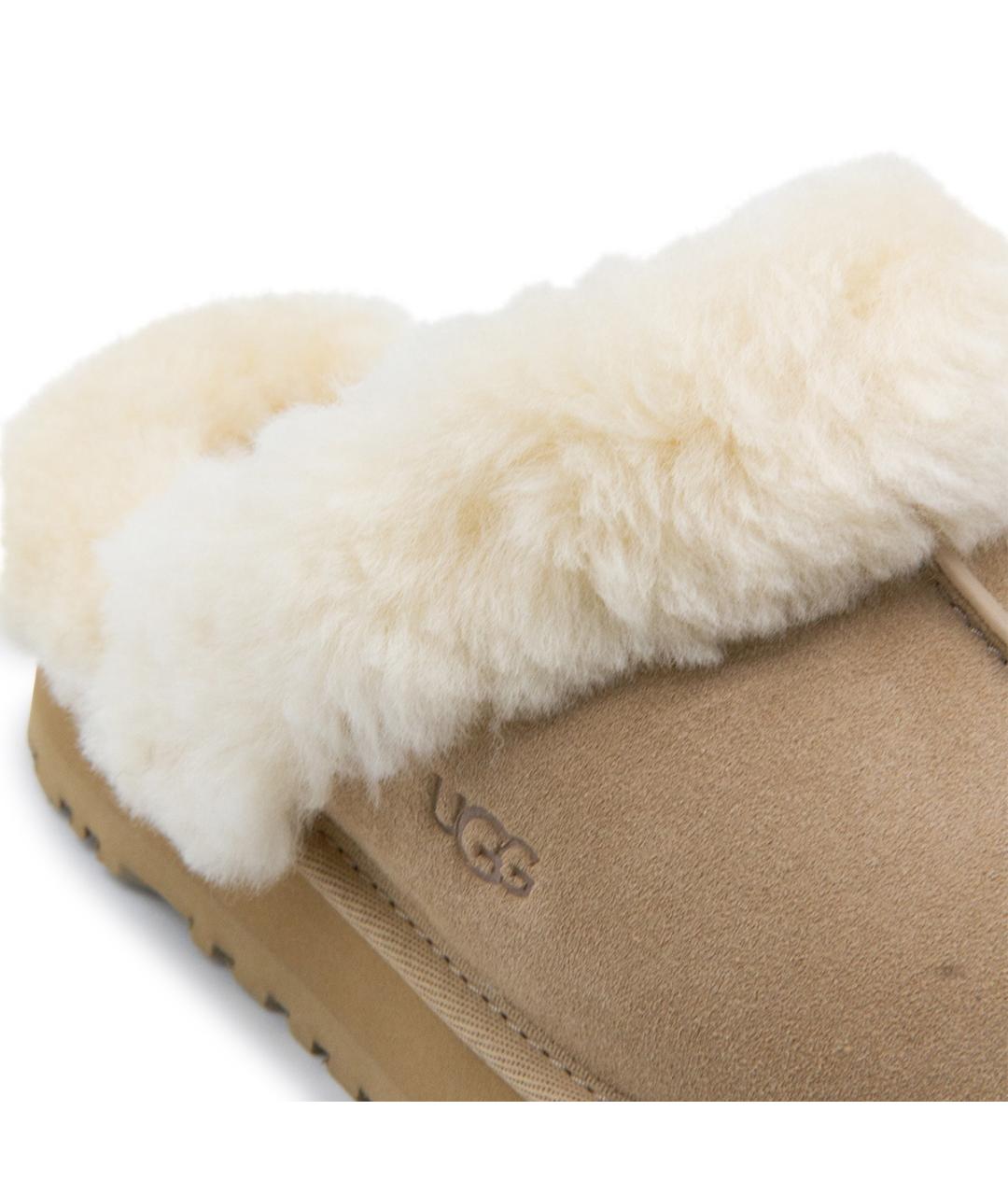 UGG Бежевые замшевые сабо, фото 4