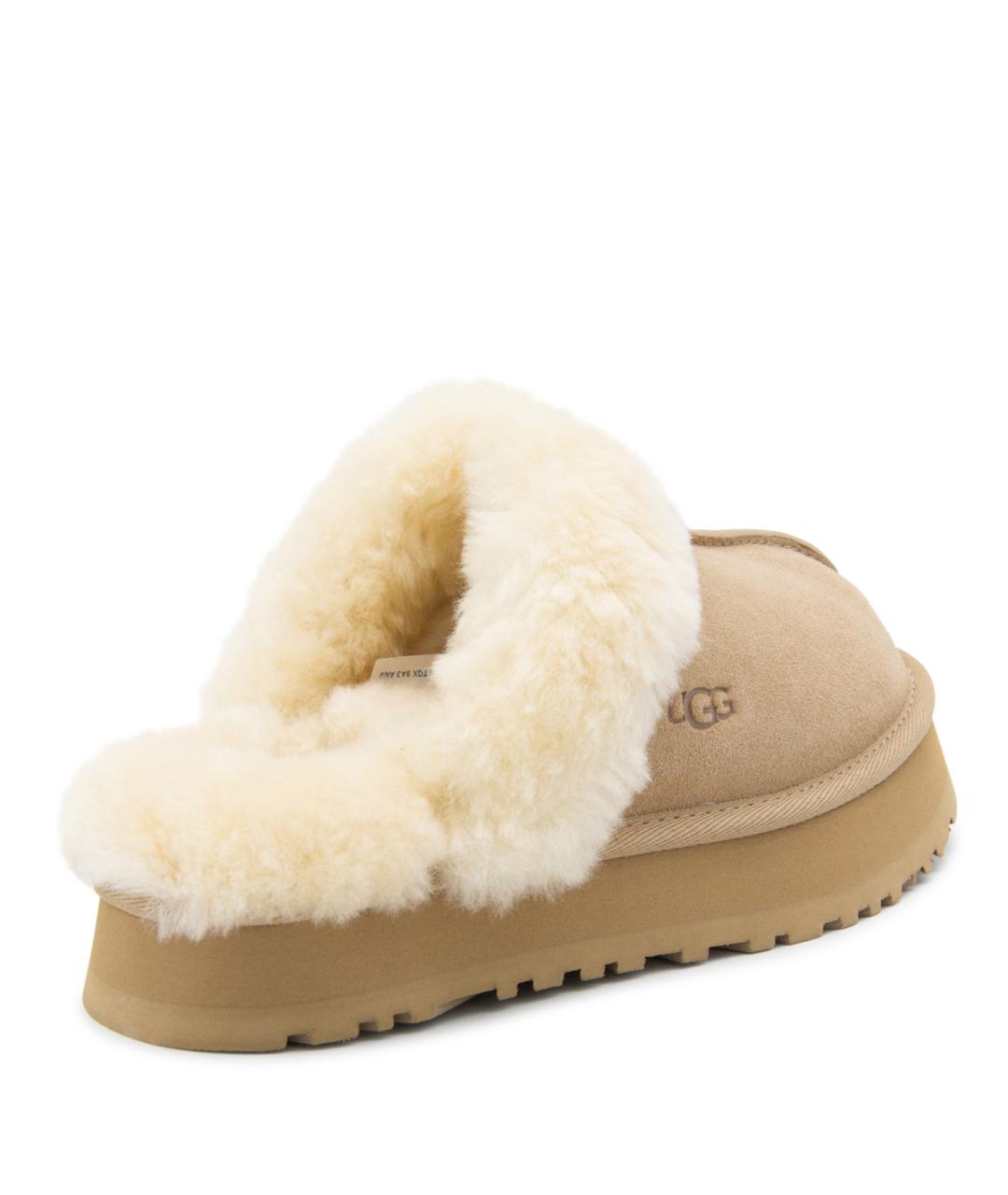 UGG Бежевые замшевые сабо, фото 3