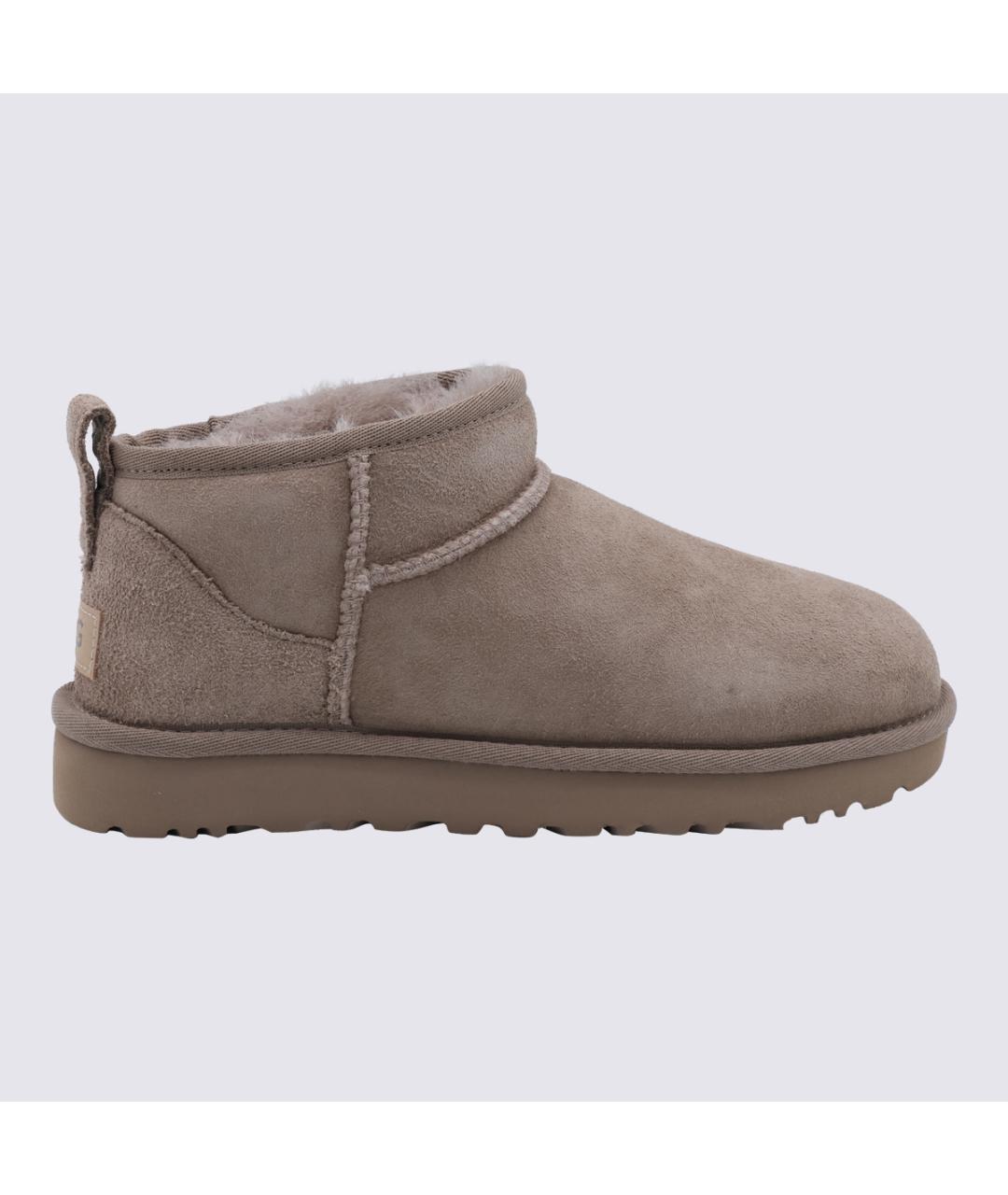 UGG Бежевые замшевые полусапоги, фото 8
