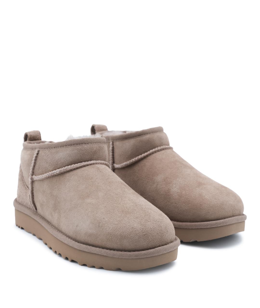 UGG Бежевые замшевые полусапоги, фото 3