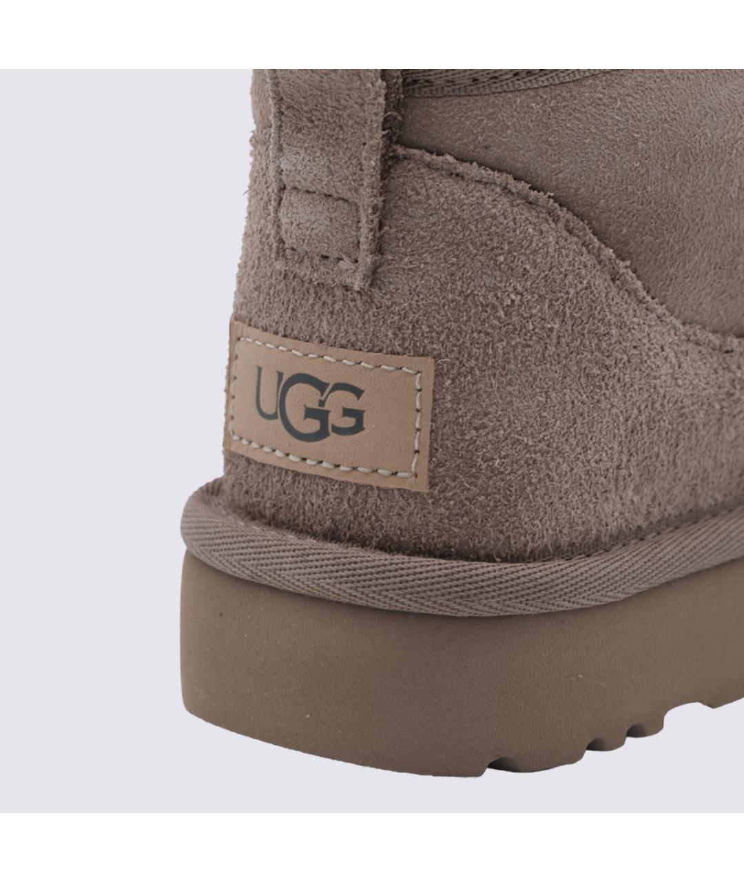 UGG Бежевые замшевые полусапоги, фото 6