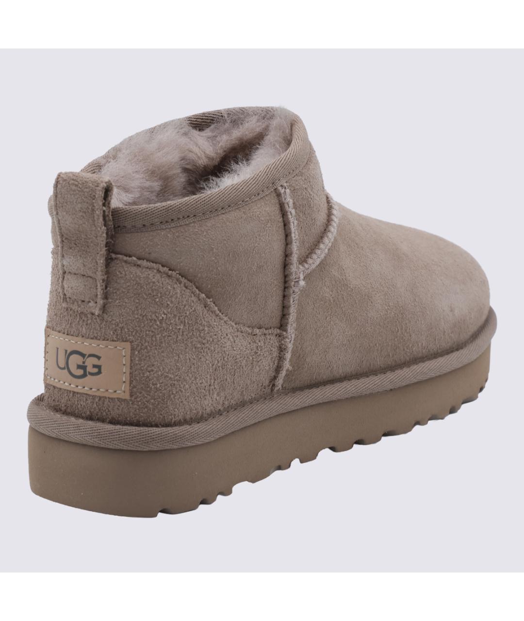 UGG Бежевые замшевые полусапоги, фото 4