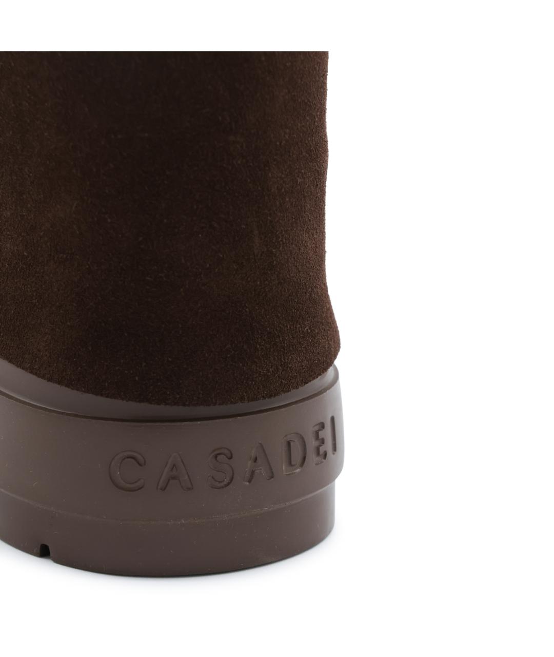 CASADEI Коричневые замшевые сапоги, фото 7