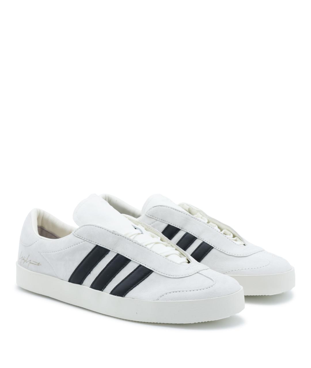 Y-3 Белые кожаные низкие кроссовки / кеды, фото 2