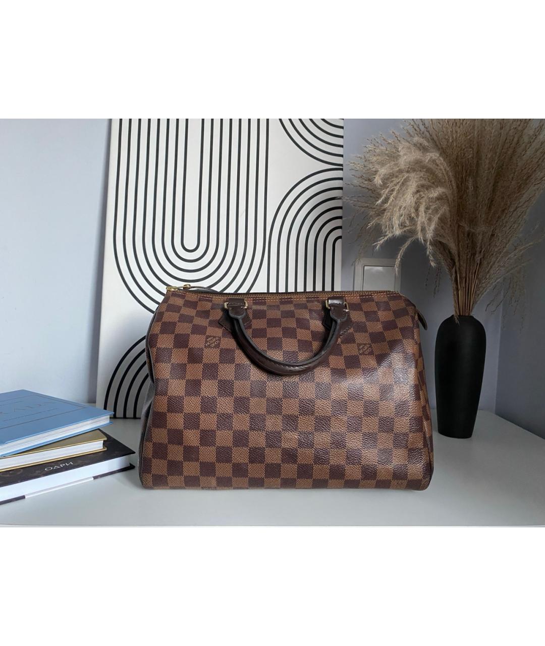 LOUIS VUITTON Коричневая сумка с короткими ручками, фото 7