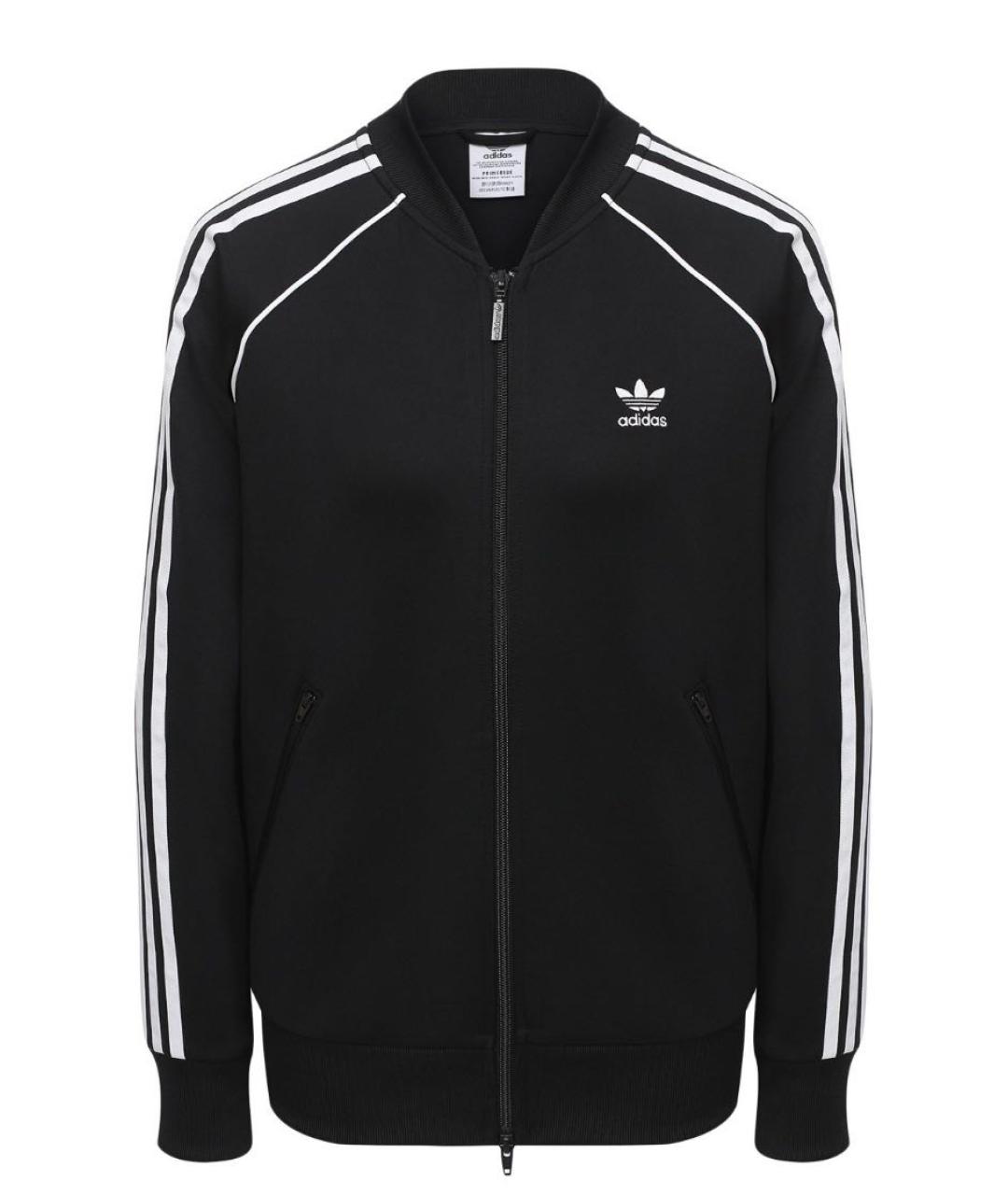 ADIDAS Черная полиэстеровая спортивная куртка, фото 1