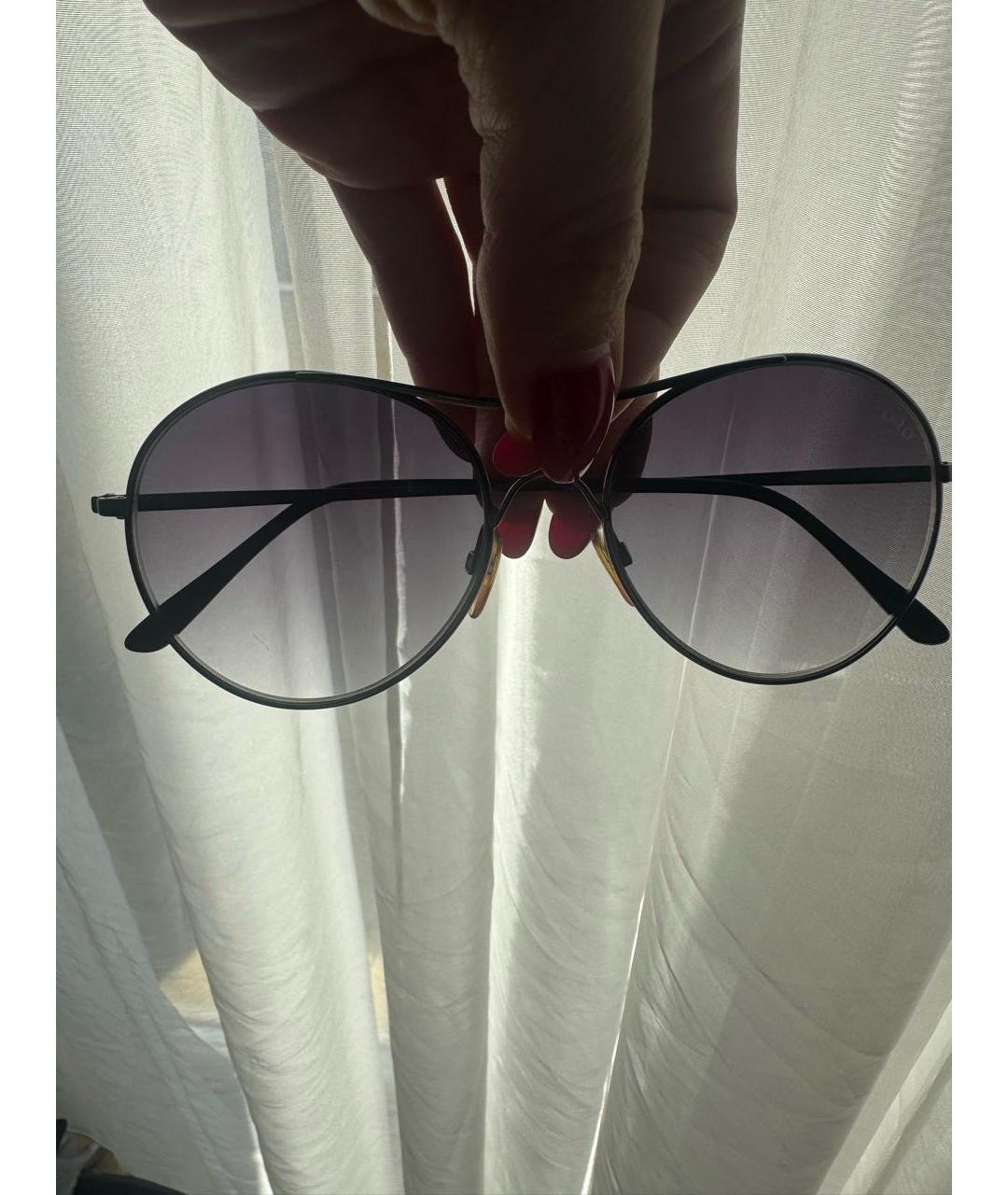 TOM FORD Фиолетовые металлические солнцезащитные очки, фото 4