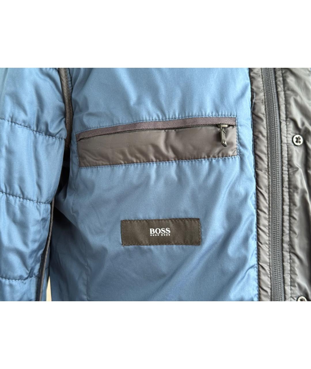 HUGO BOSS Темно-синяя полиэстеровая куртка, фото 3
