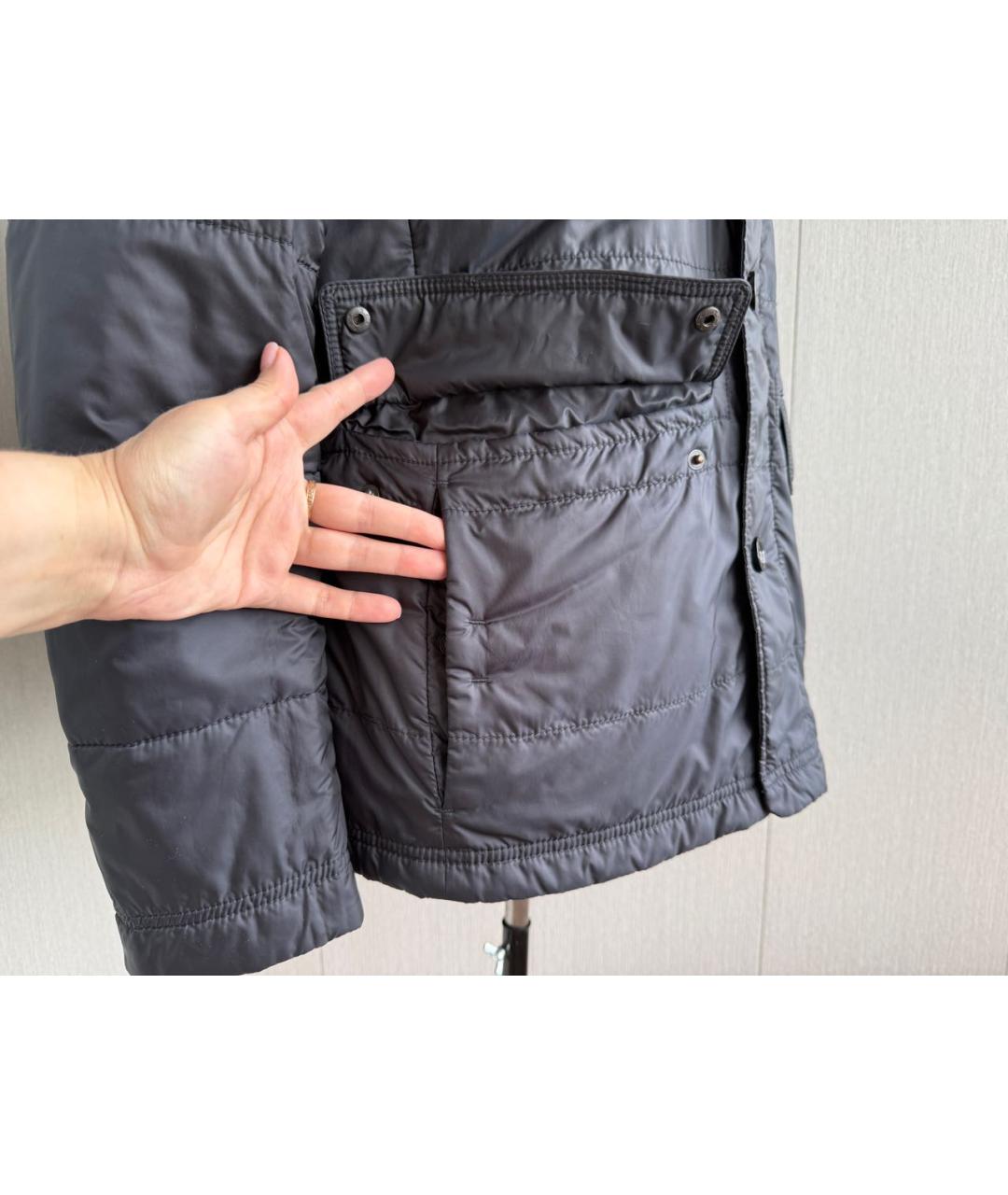 HUGO BOSS Темно-синяя полиэстеровая куртка, фото 6