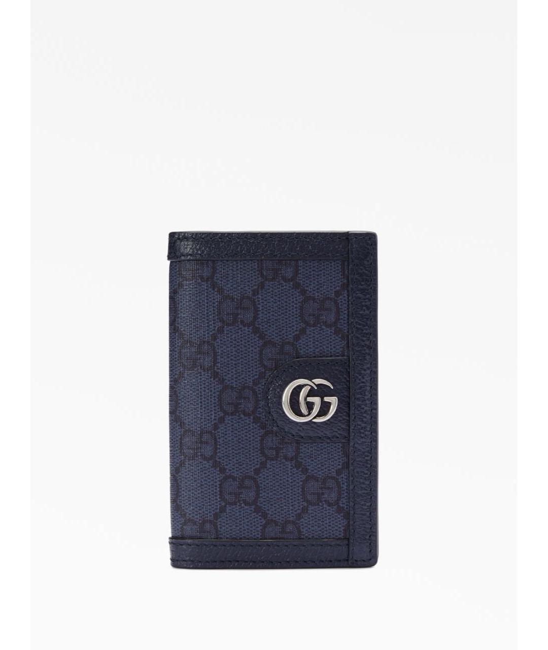 GUCCI Темно-синий кожаный кардхолдер, фото 5