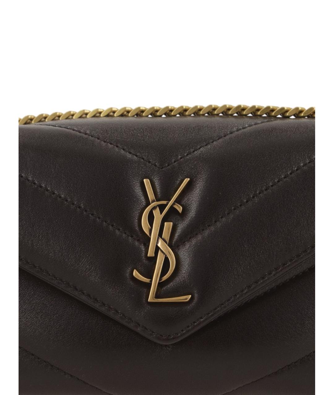 SAINT LAURENT Зеленая кожаная сумка через плечо, фото 2