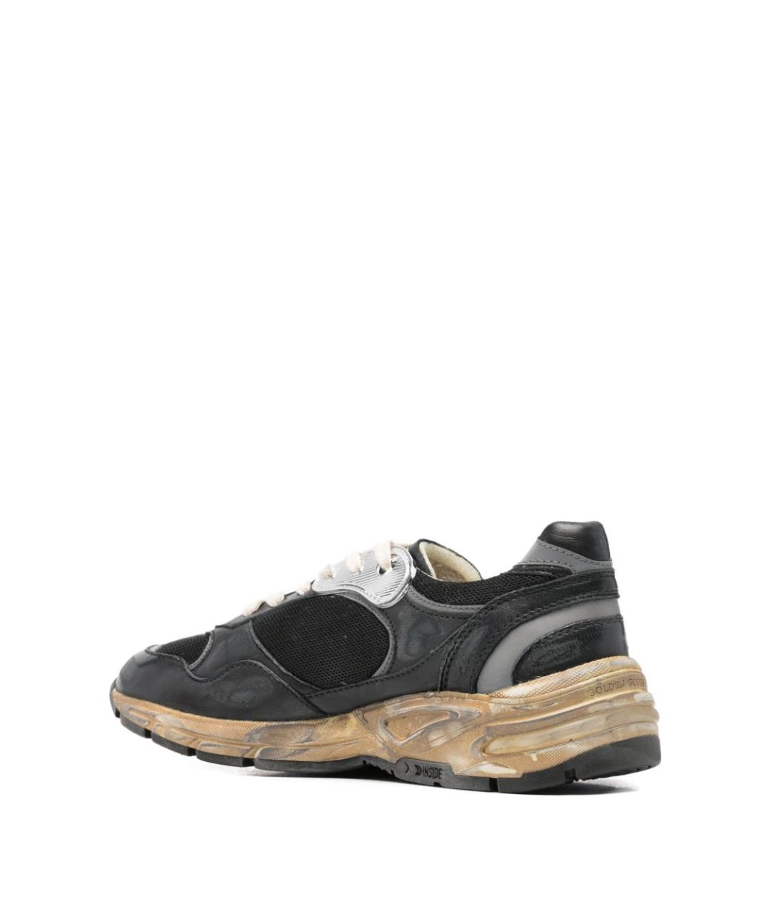 GOLDEN GOOSE Черные кожаные низкие кроссовки / кеды, фото 3
