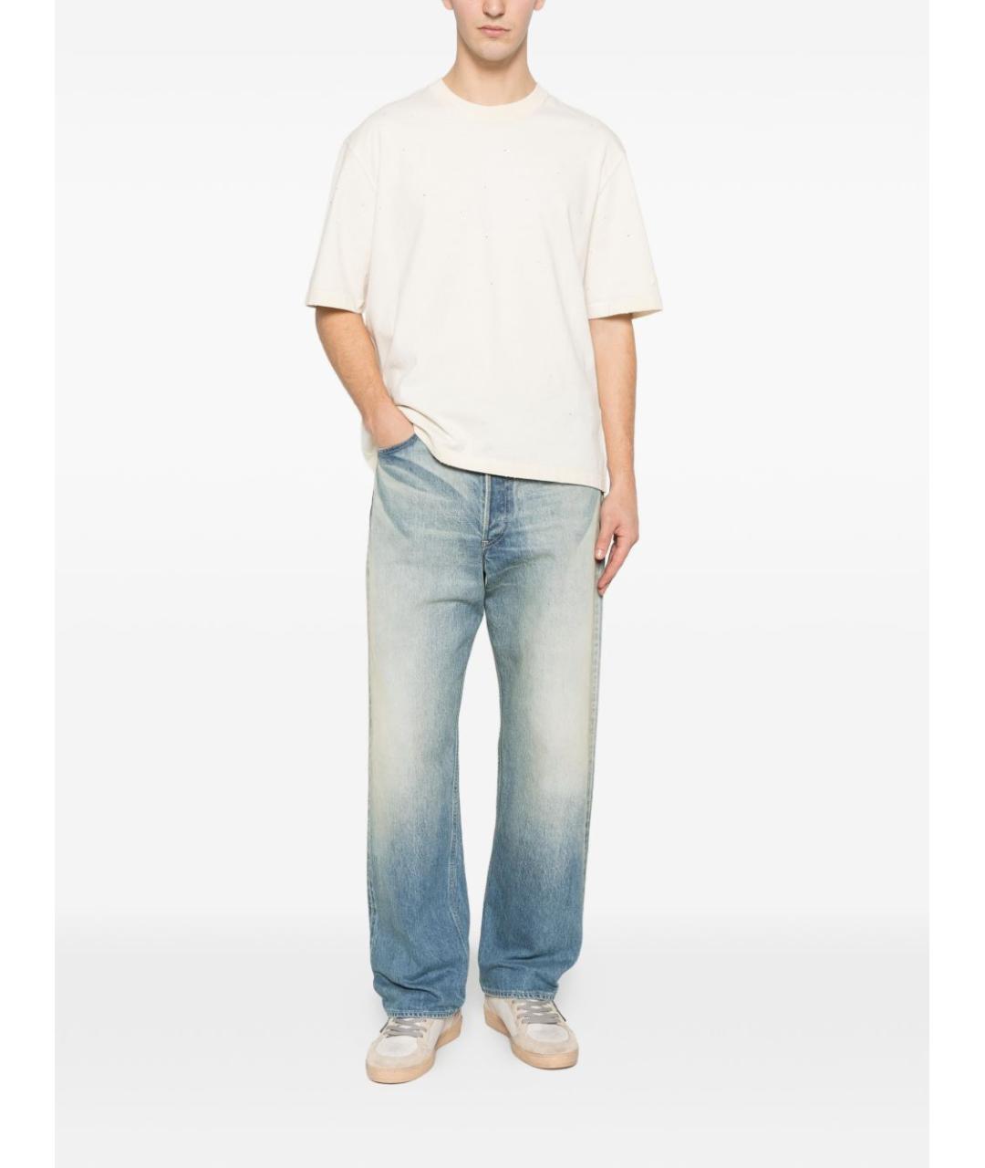 GOLDEN GOOSE Белая хлопковая футболка, фото 4