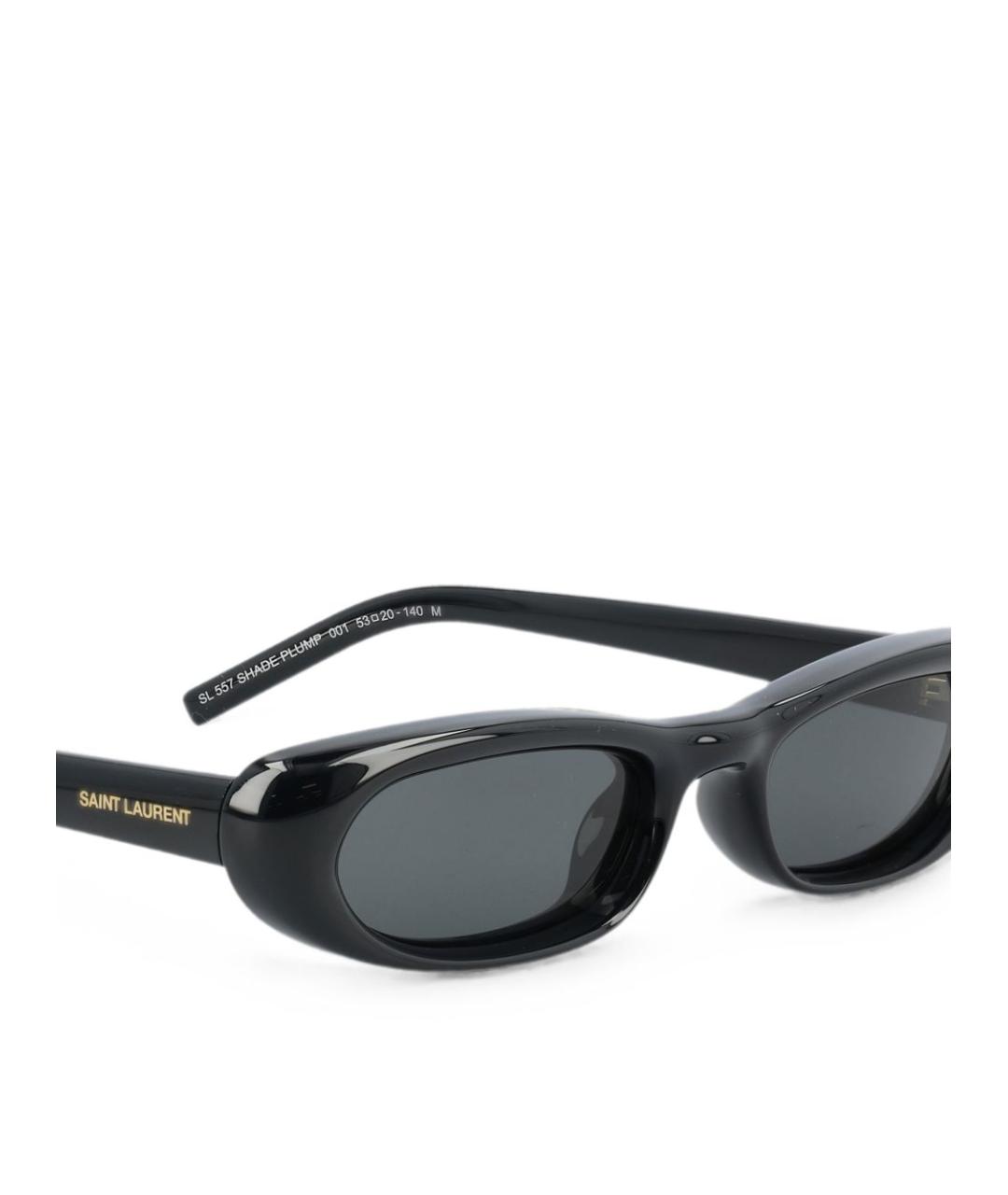 SAINT LAURENT Черные пластиковые солнцезащитные очки, фото 3