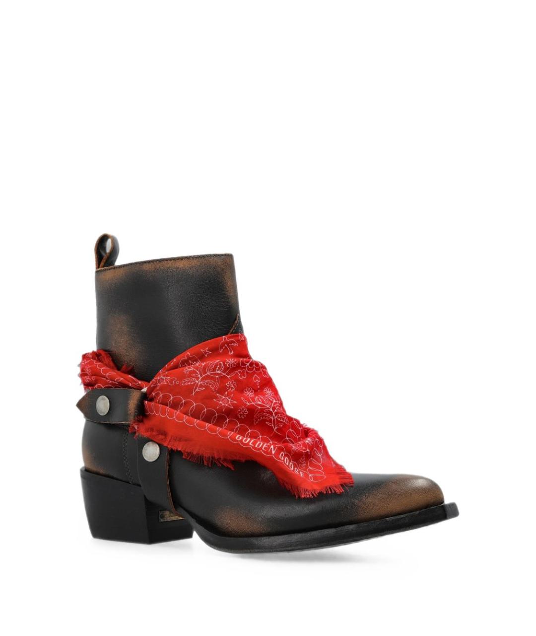 GOLDEN GOOSE Черные кожаные ботинки, фото 4