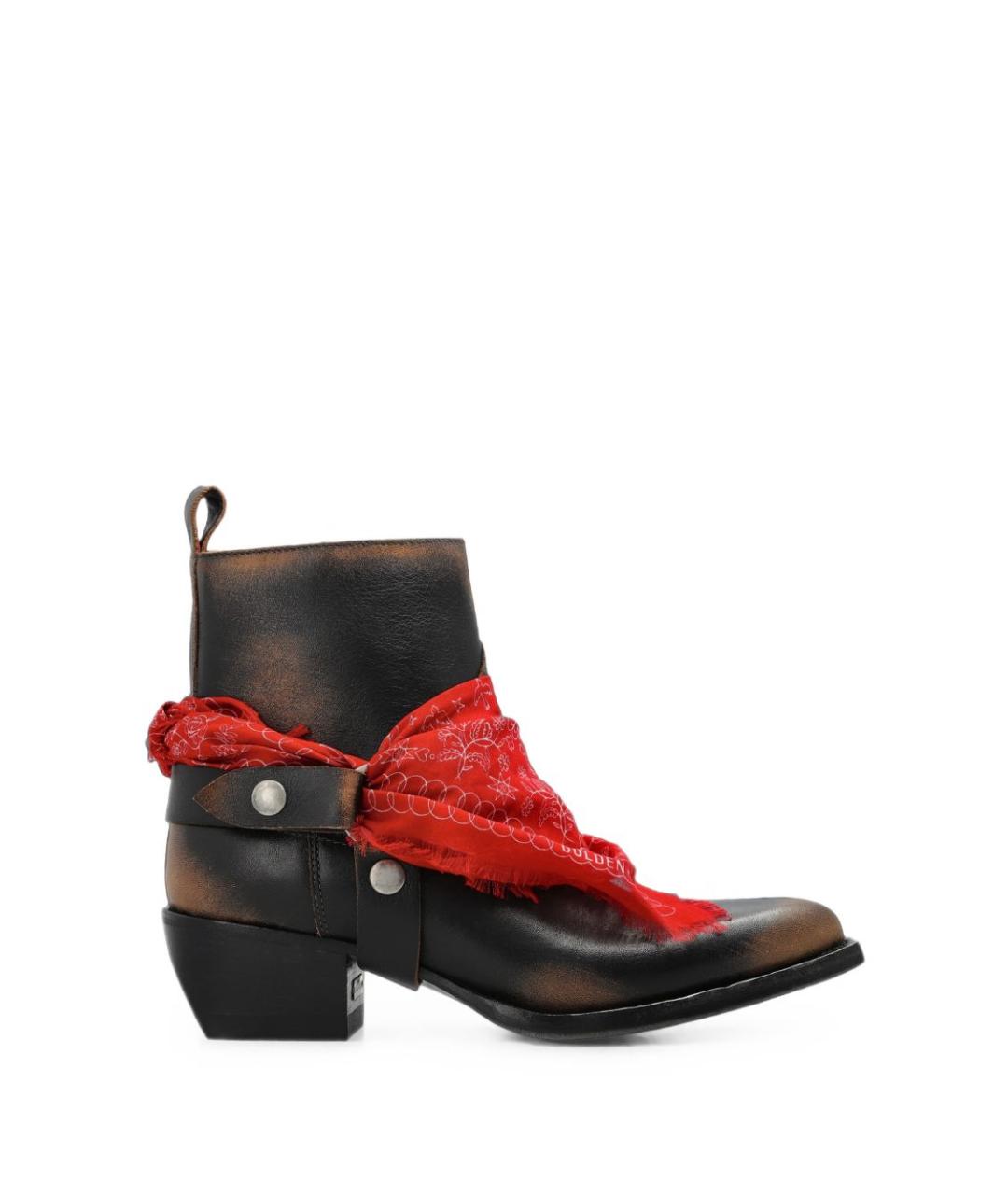 GOLDEN GOOSE Черные кожаные ботинки, фото 1