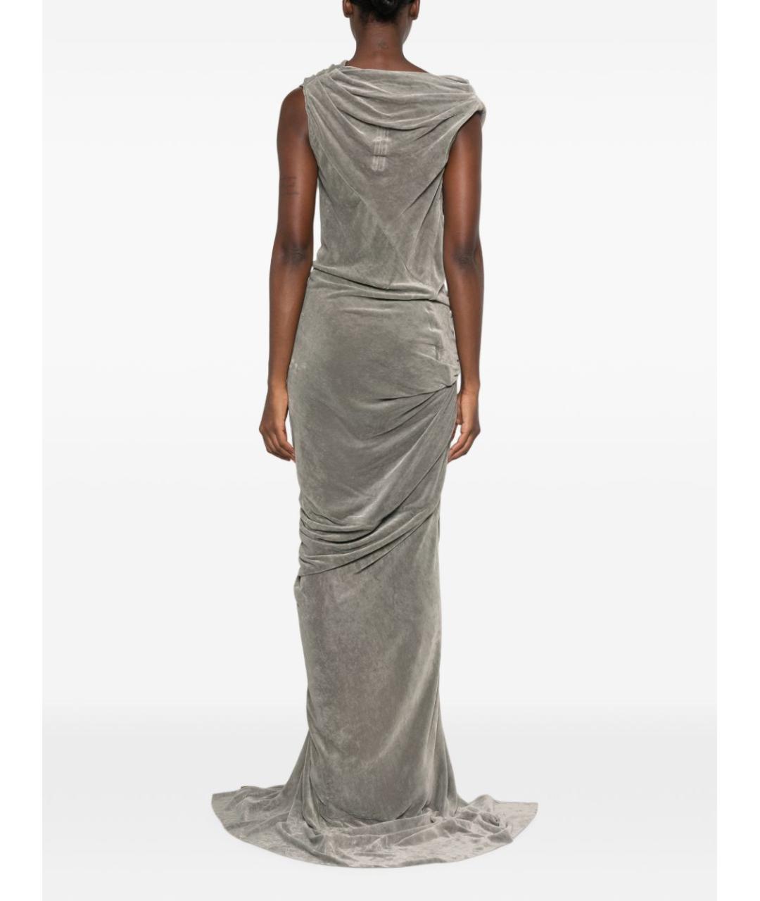 RICK OWENS Серое вискозное платье, фото 3