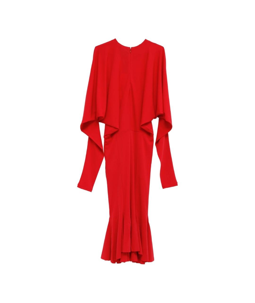JACQUEMUS Красное ацетатное коктейльное платье, фото 3