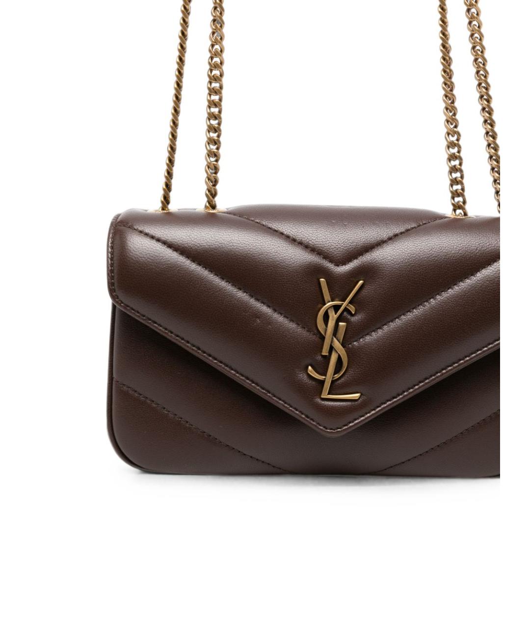 SAINT LAURENT Коричневая сумка через плечо, фото 4