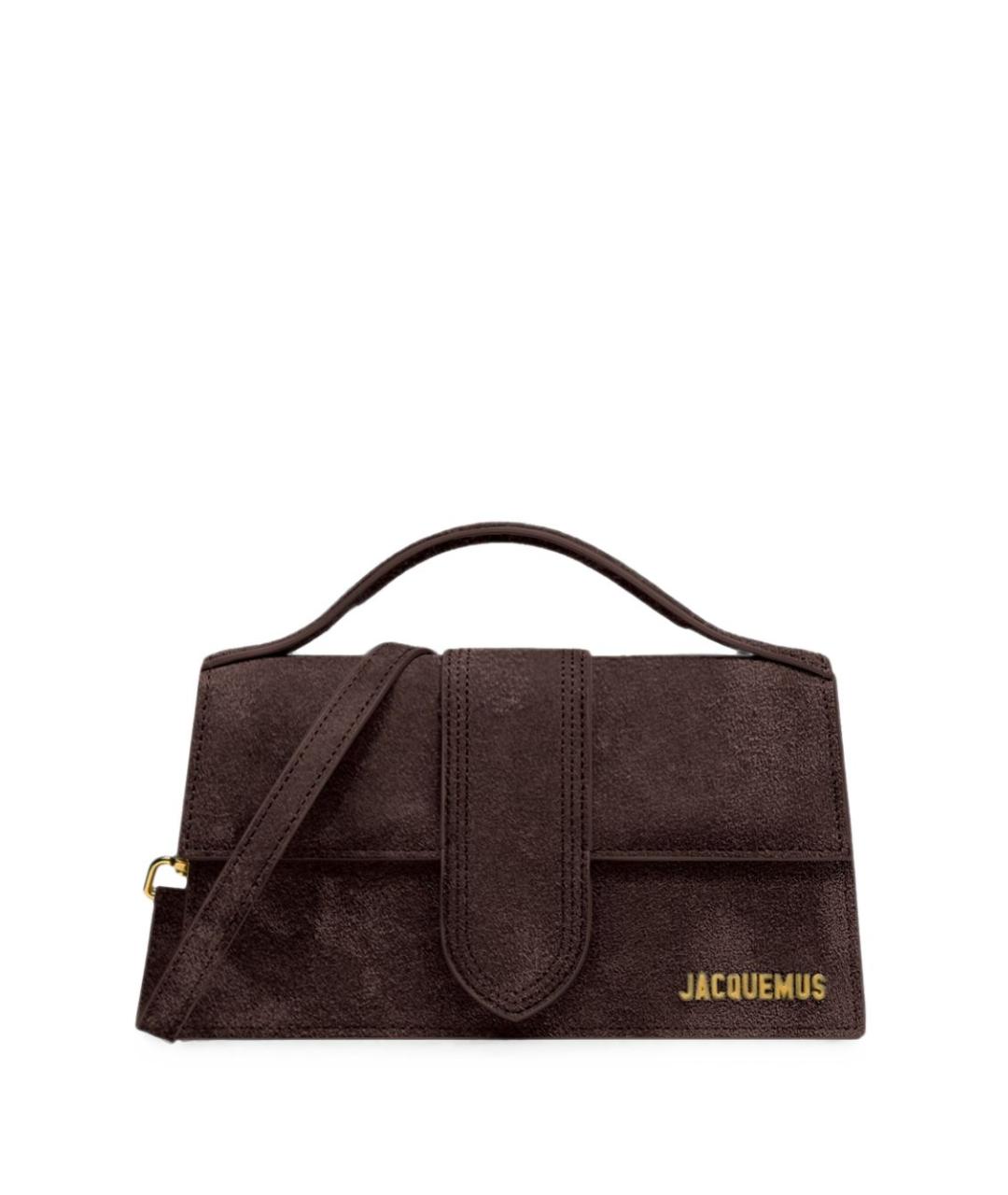 JACQUEMUS Коричневая кожаная сумка через плечо, фото 1