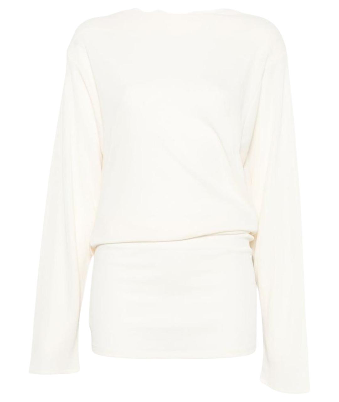 JACQUEMUS Белое вискозное коктейльное платье, фото 1