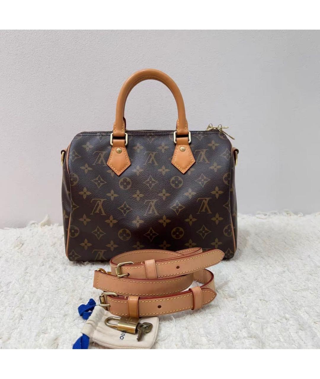 LOUIS VUITTON Коричневая кожаная сумка через плечо, фото 2