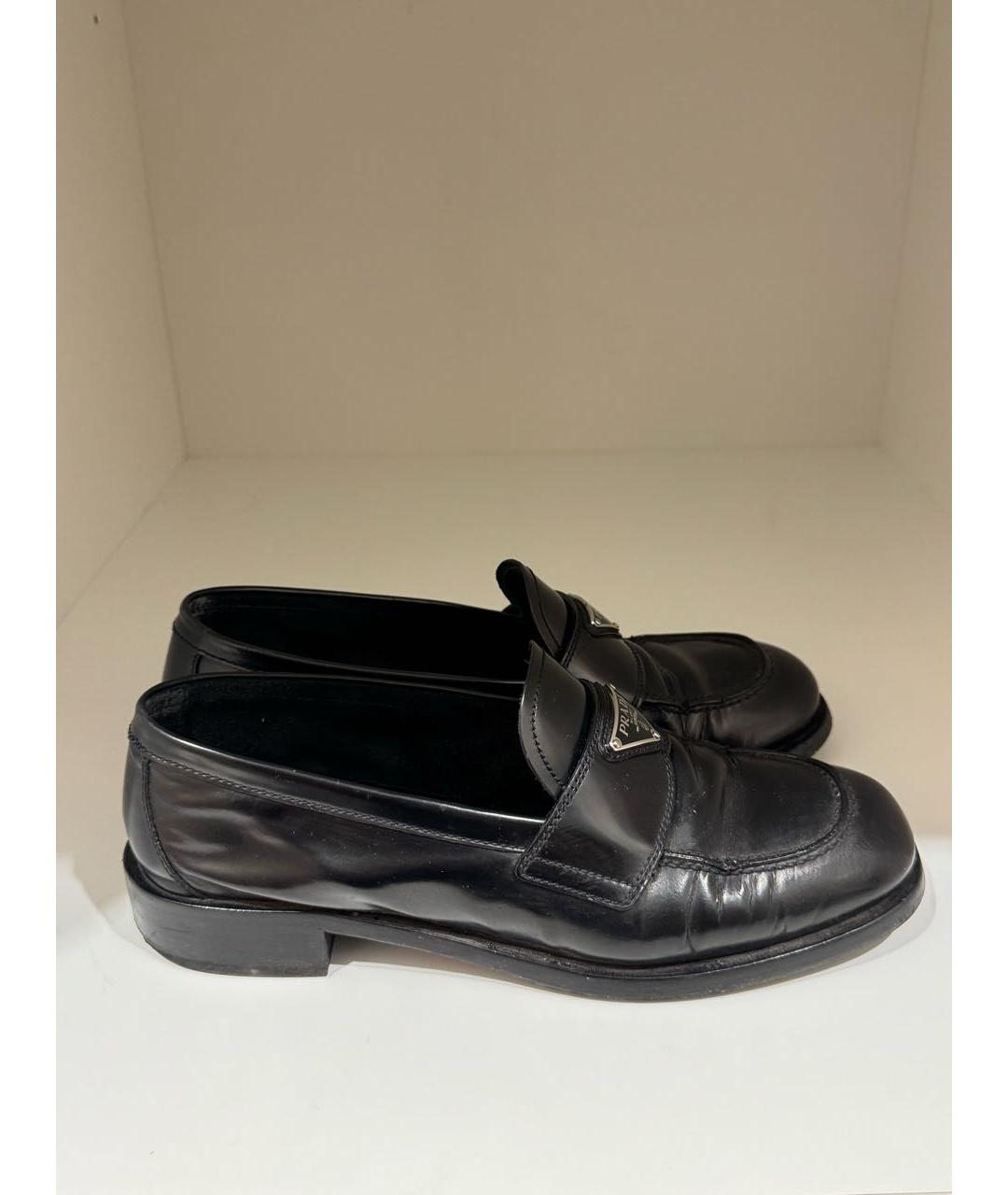PRADA Черные кожаные лоферы, фото 5