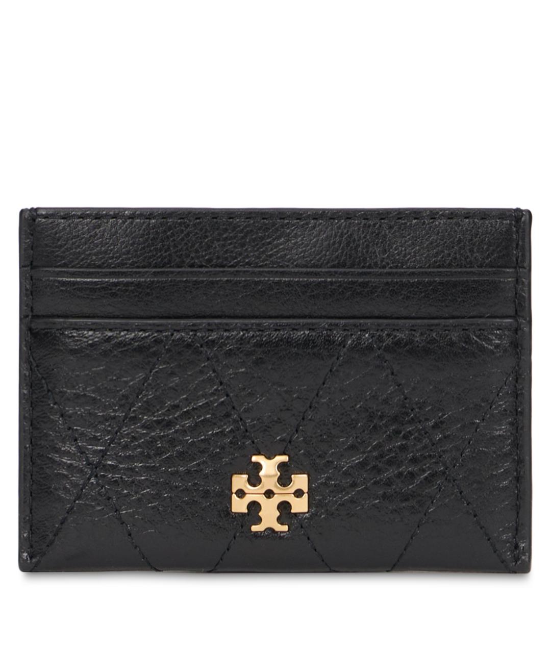TORY BURCH Черный кожаный кардхолдер, фото 1