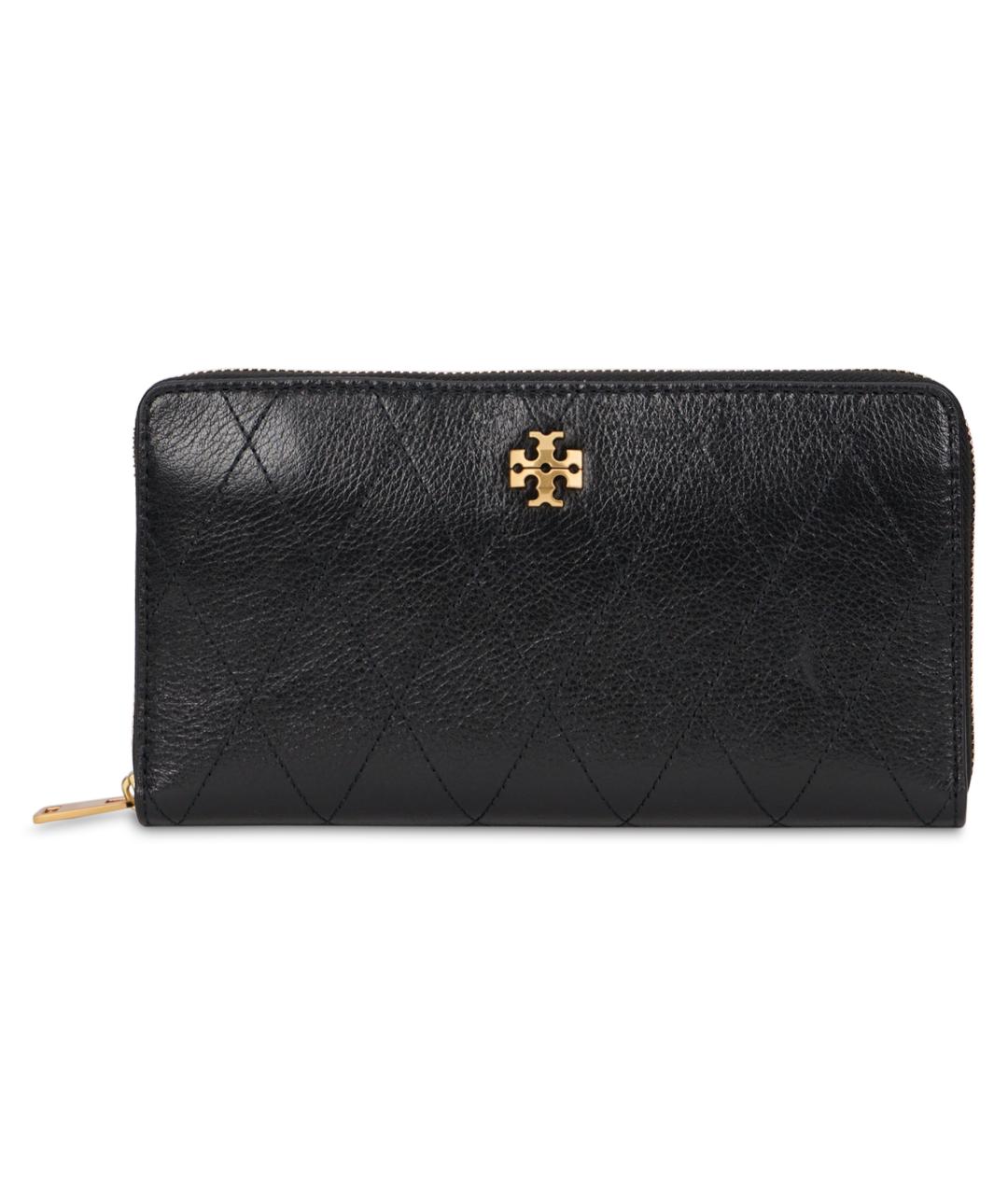 TORY BURCH Черный кожаный кошелек, фото 1