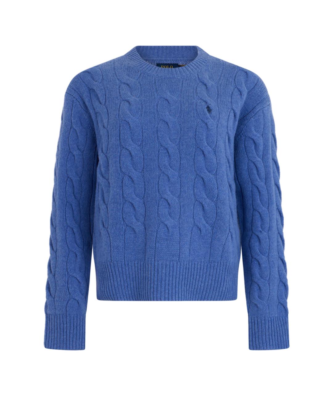 POLO RALPH LAUREN Голубой шерстяной джемпер / свитер, фото 1