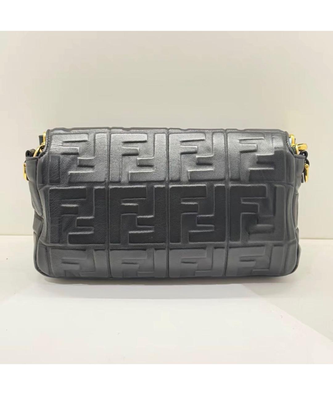 FENDI Черная кожаная сумка через плечо, фото 2