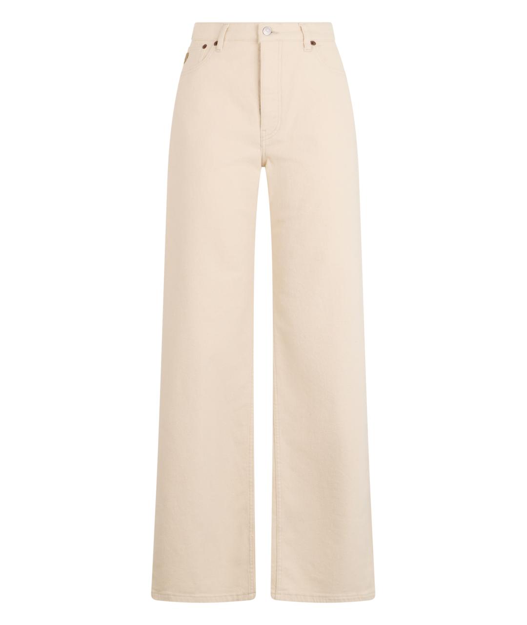 LOIS JEANS Бежевые хлопковые прямые джинсы, фото 1