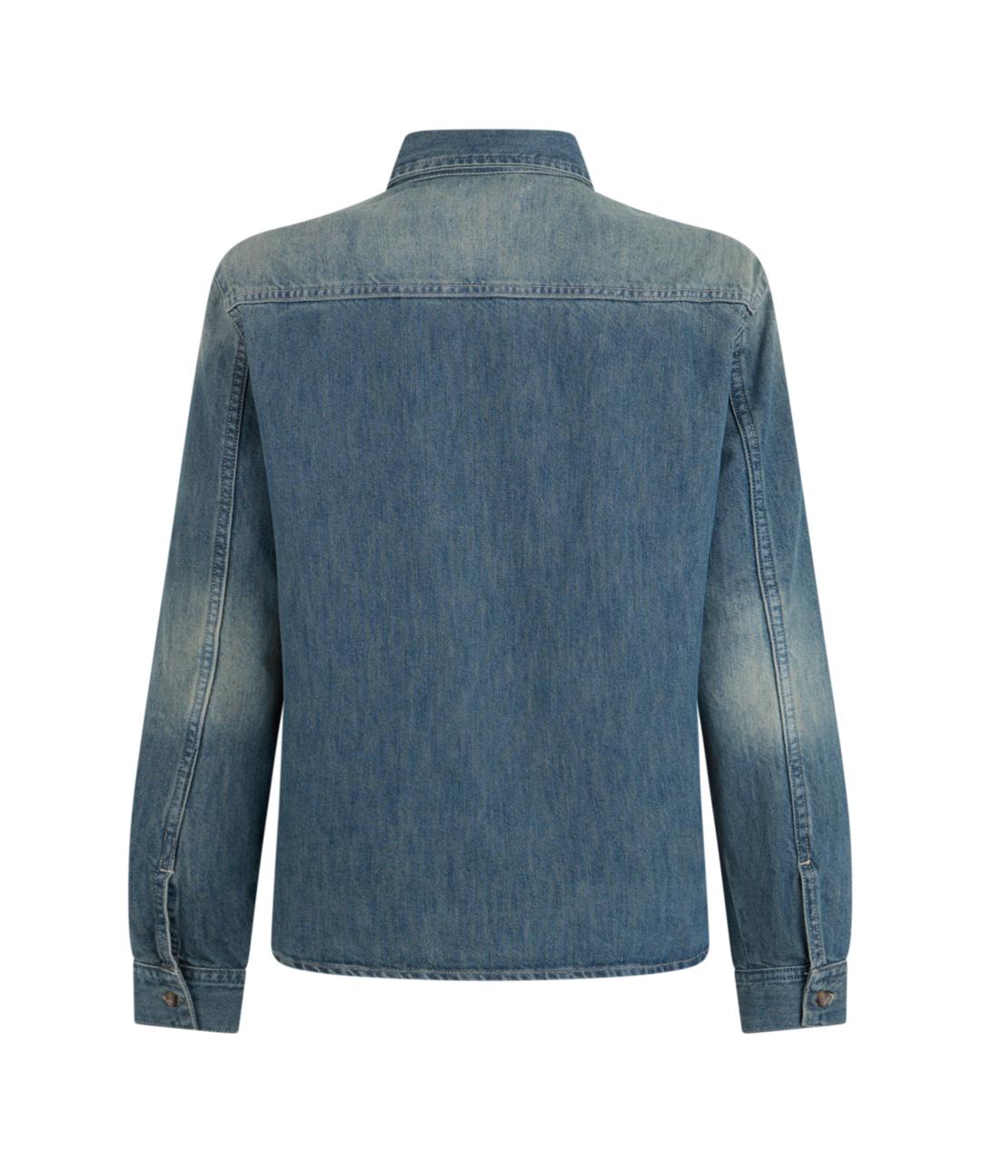 LOIS JEANS Синяя хлопковая рубашка, фото 2