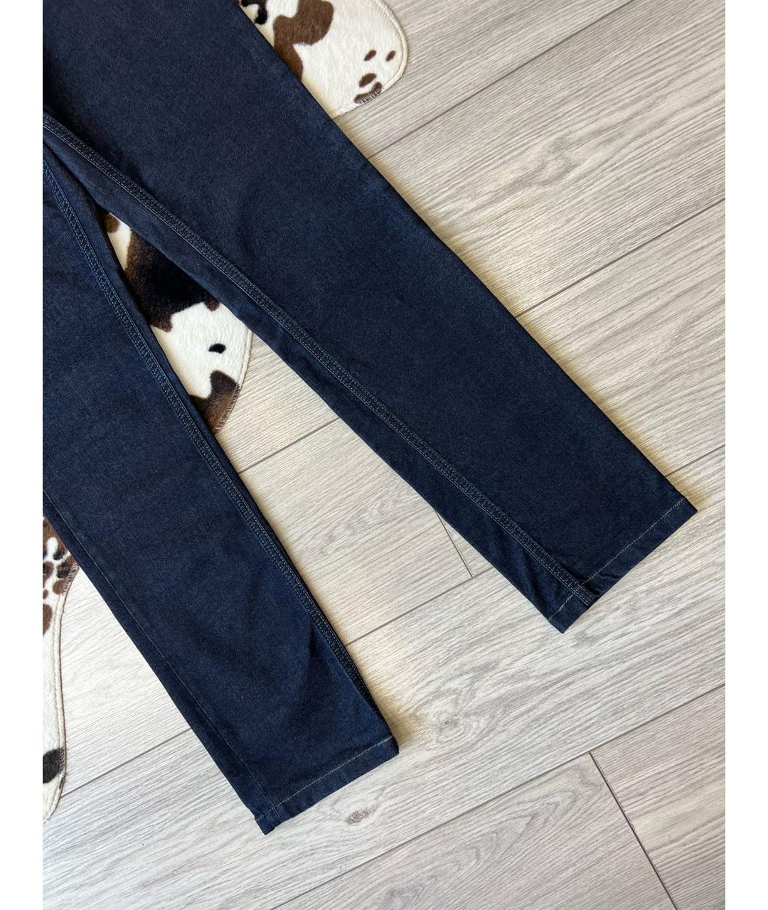 CERRUTI 1881 Темно-синие хлопко-лиоцелловые джинсы слим, фото 3