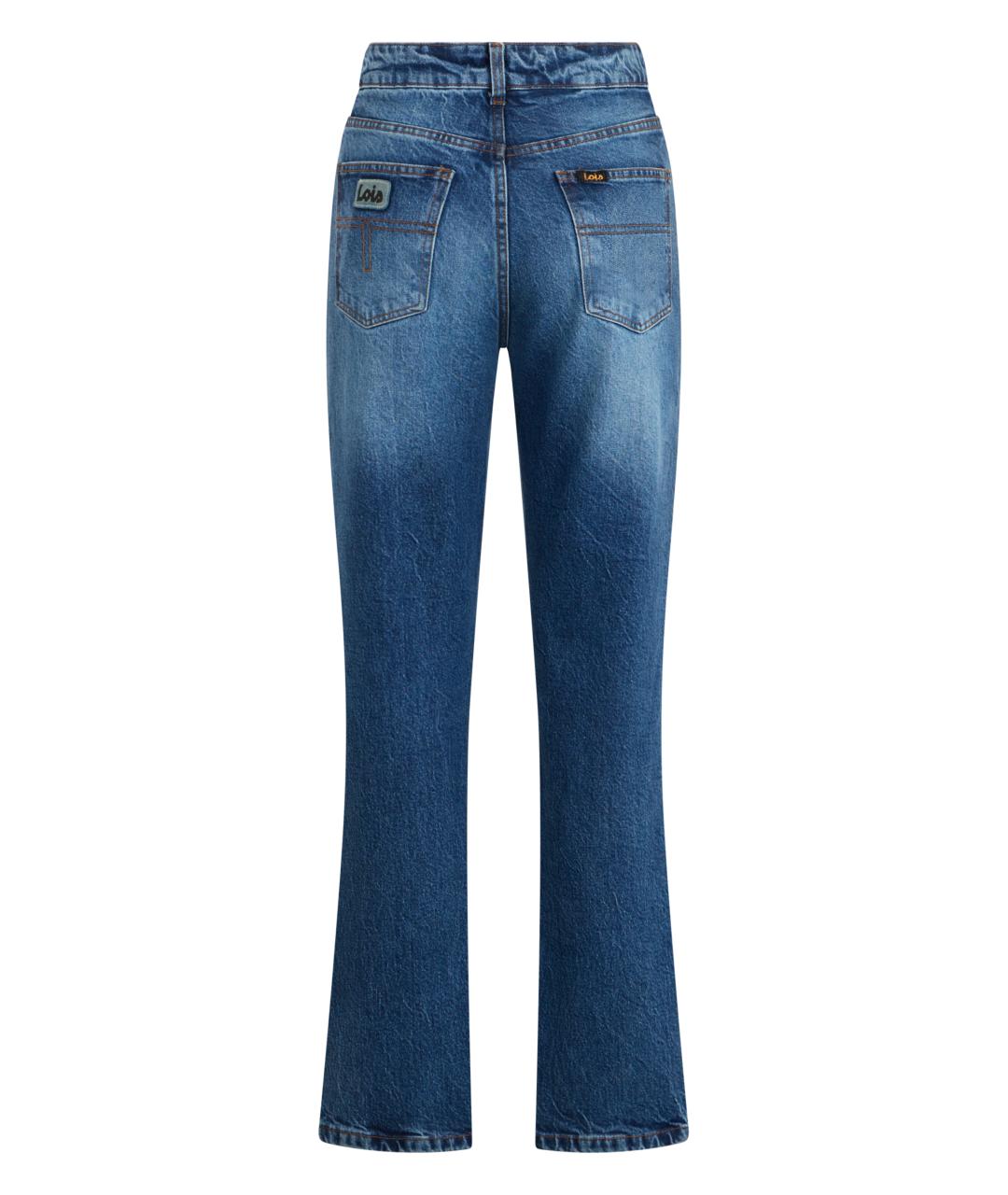 LOIS JEANS Синие хлопковые прямые джинсы, фото 2