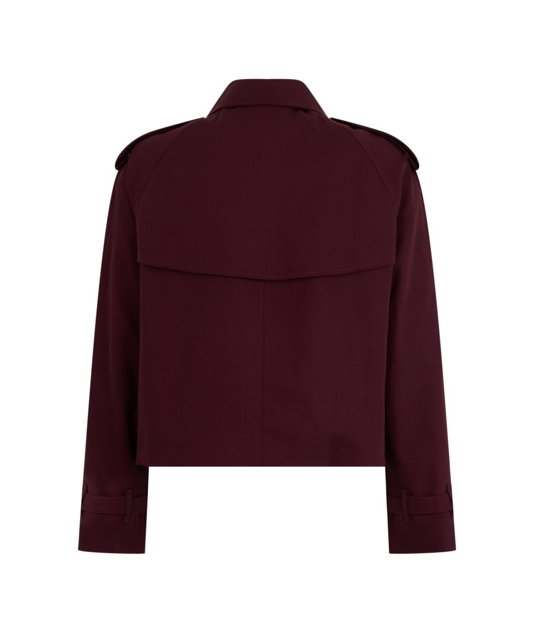 BURBERRY Бордовая шерстяная куртка, фото 2
