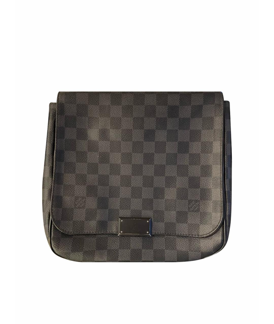 LOUIS VUITTON Черная сумка на плечо из канвы, фото 1