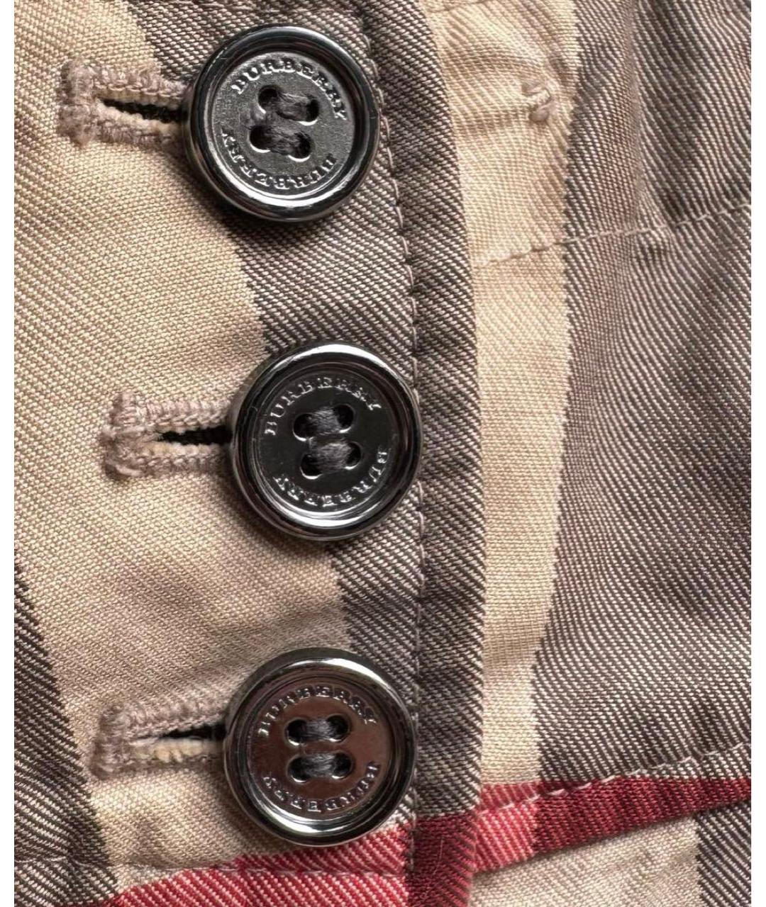 BURBERRY Мульти хлопковая юбка миди, фото 7