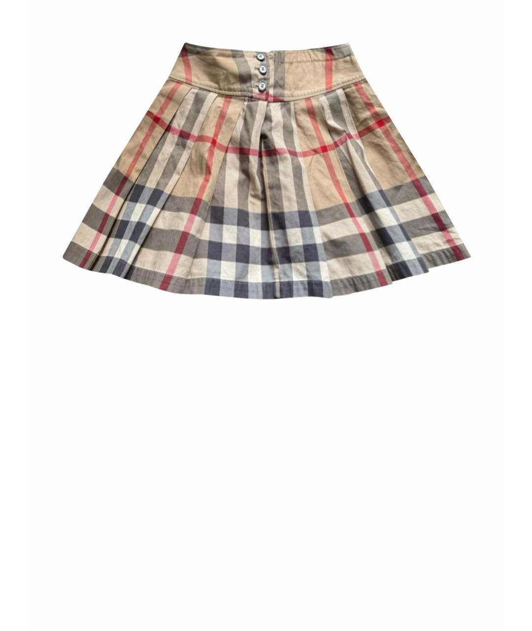 BURBERRY Мульти хлопковая юбка миди, фото 1