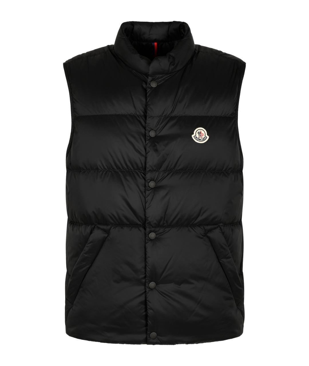 MONCLER Черный синтетический жилет, фото 1