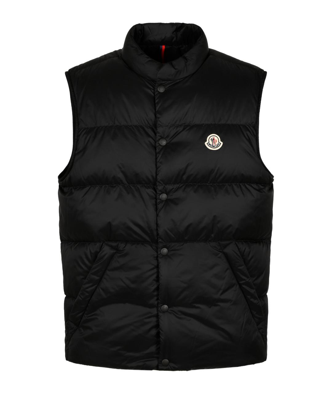 MONCLER Черный синтетический жилет, фото 2